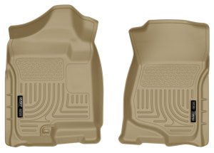Cadillac Escalade ESV Front Floor Liners - Husky Liners - Weatherbeater - Tan - `07-`14